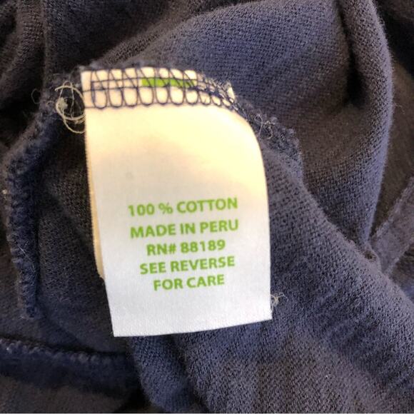 Lilly Pulitzer navy blue white scroll trim hooded knit top size Extra Small XS - Picture 8 of 13